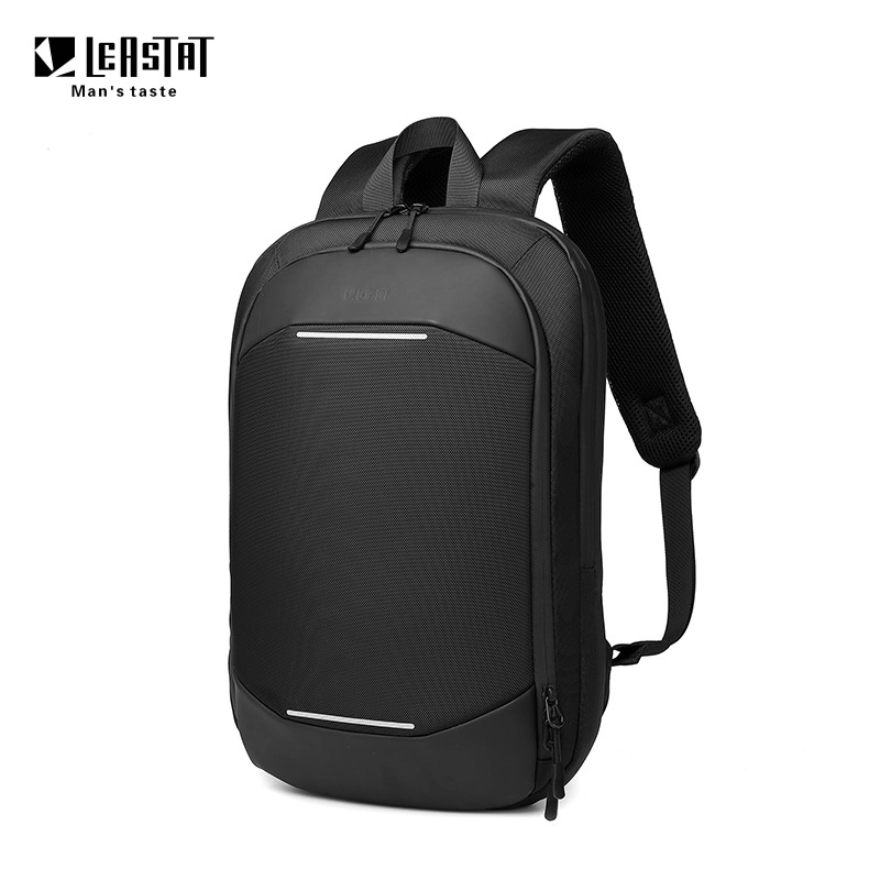 Sac à dos pour ordinateur portable, sac fin pour ordinateur portable, unisexe, 14 pouces, Simple, Business, léger, décontracté, extensible, pour écoliers: Black