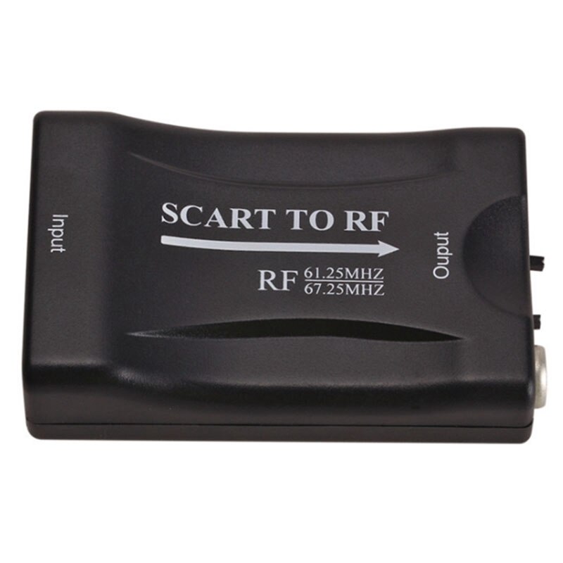 AM05-SCART to RF Video Converter Adapter Supports RF67.25Mhz 61.25Mhz SCART Box to Old TV