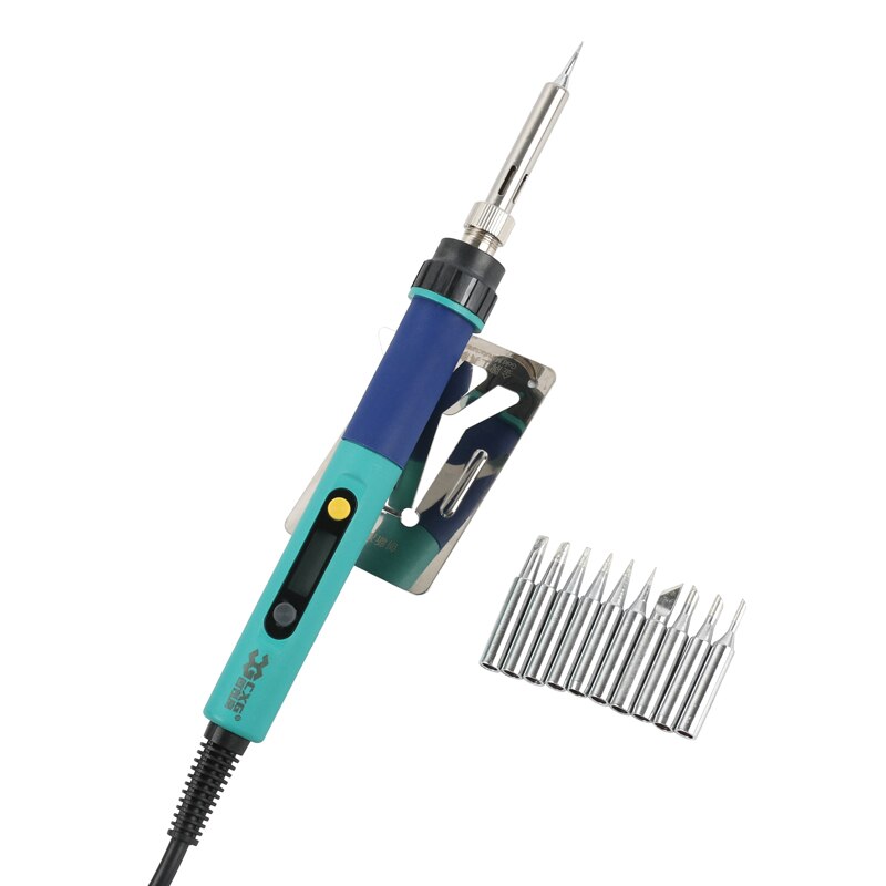 936d Lcd Verstelbare Temperatuur Digitale Elektrische Soldeerstation Eu Plug + 10/Pcs Soldeer Tip Vervangen Hakko 936 Solderen station