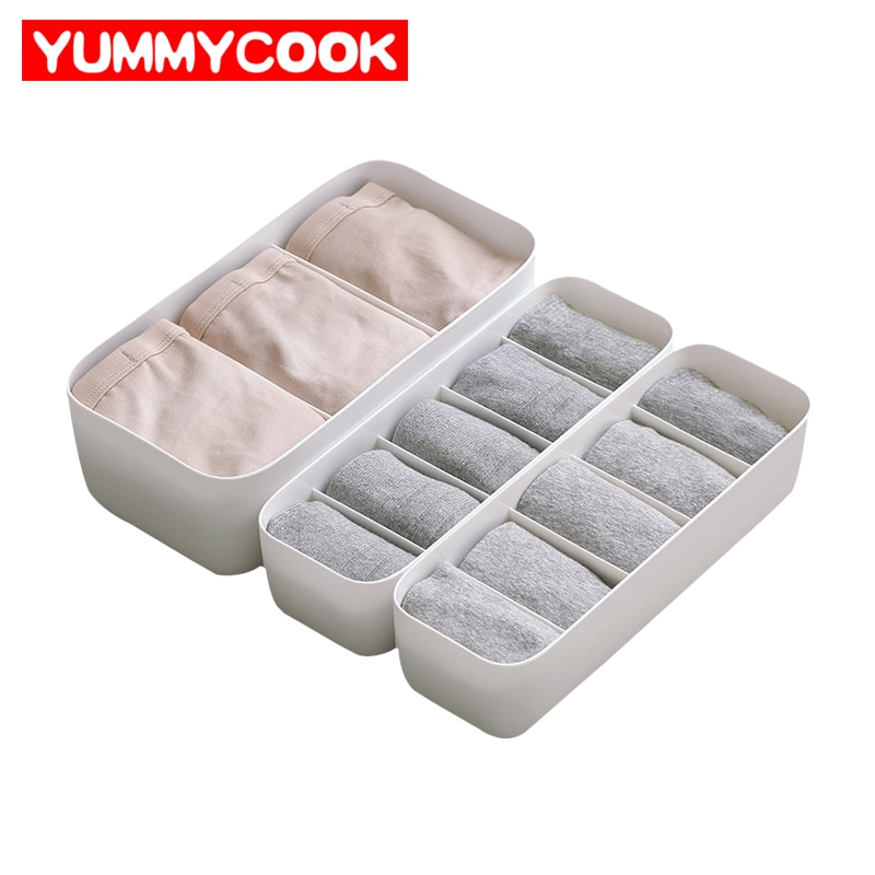 Cajones para sujetadores de ropa interior, caja de almacenamiento, cajones de armario de plástico, caja organizadora, caja organizadora, contenedor organizadora de cosméticos, accesorios para el hogar