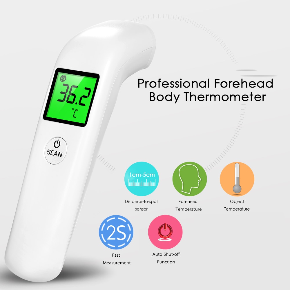 Infrarood Thermometer Voorhoofd Thermometer Non Contact Thermometers Lcd Display Hoge Precisie Handheld Temperatuur Meter