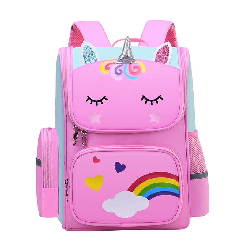 New Cartoon 3D Unicorn Kids Schoolbag borse da scuola primaria per ragazze zaino da scuola impermeabile studente unicorno per 6-12 bambini