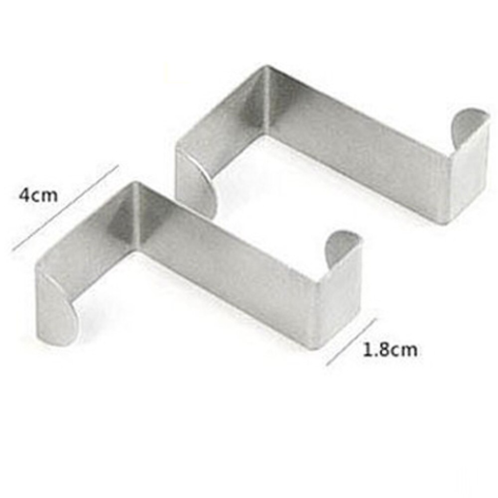 2PC Door Hook Stainless Steel Kitchen Cabinet Hanger Multi-purpose Bathroom Wall Hanging Storage Rack Bracket Kitchen Tools #10