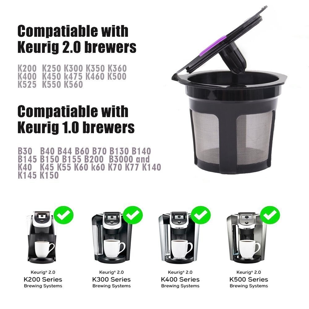 Keurg – Capsule de café rechargeable, filtre k-cup réutilisable pour 2.0 et 1.0 brasseurs, keurg, machine k-carafe