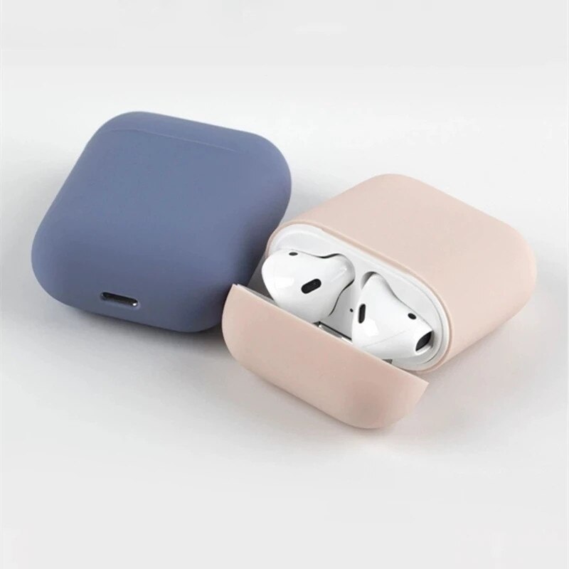 Funda de silicona blanda para auriculares Airpods 1/2, accesorios para auriculares, funda protectora para Apple AirPods 2