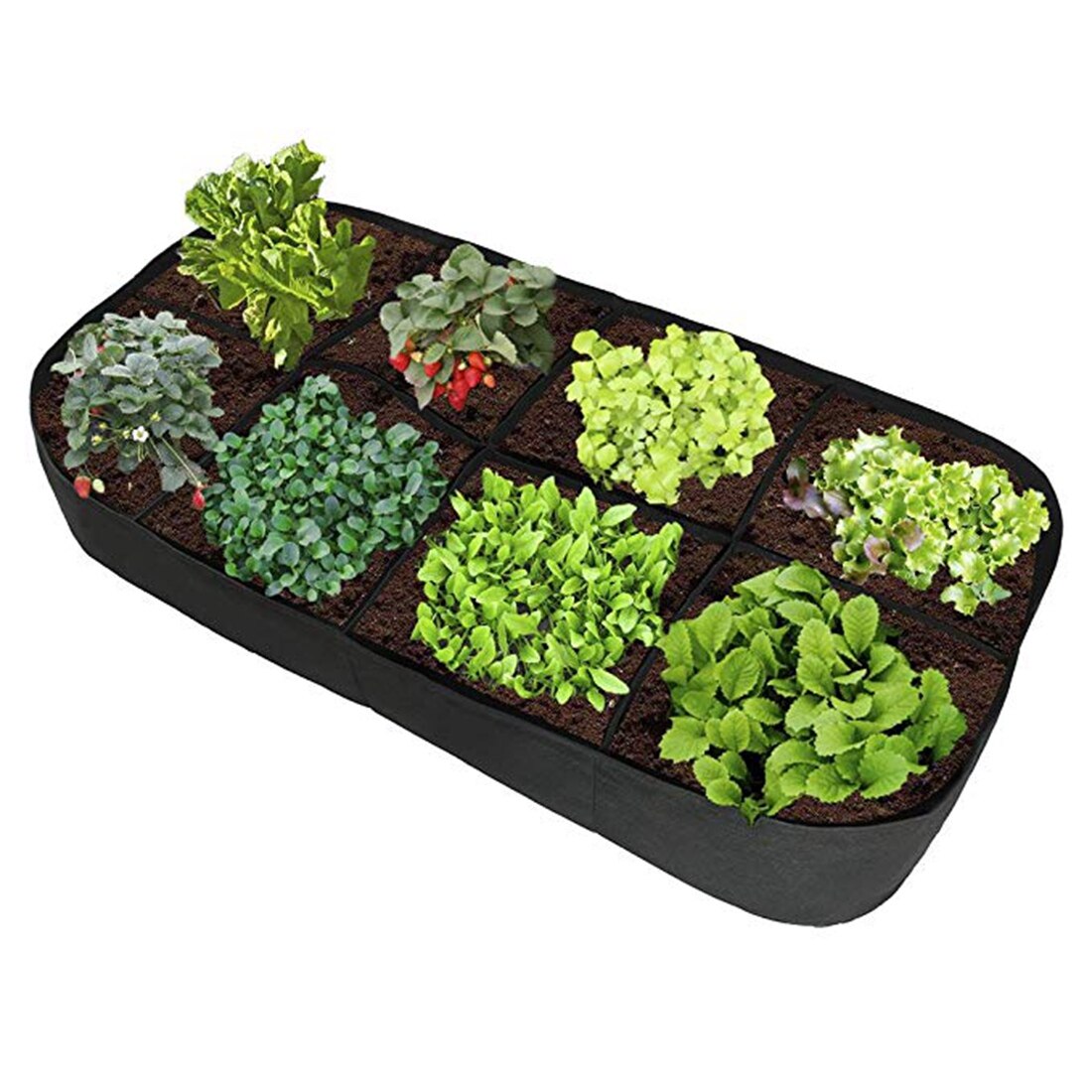 Macetas de fieltro para jardín, bolsas de tela para cultivo de vegetales, macetas grandes, suministros de jardinería, 180x90x30cm