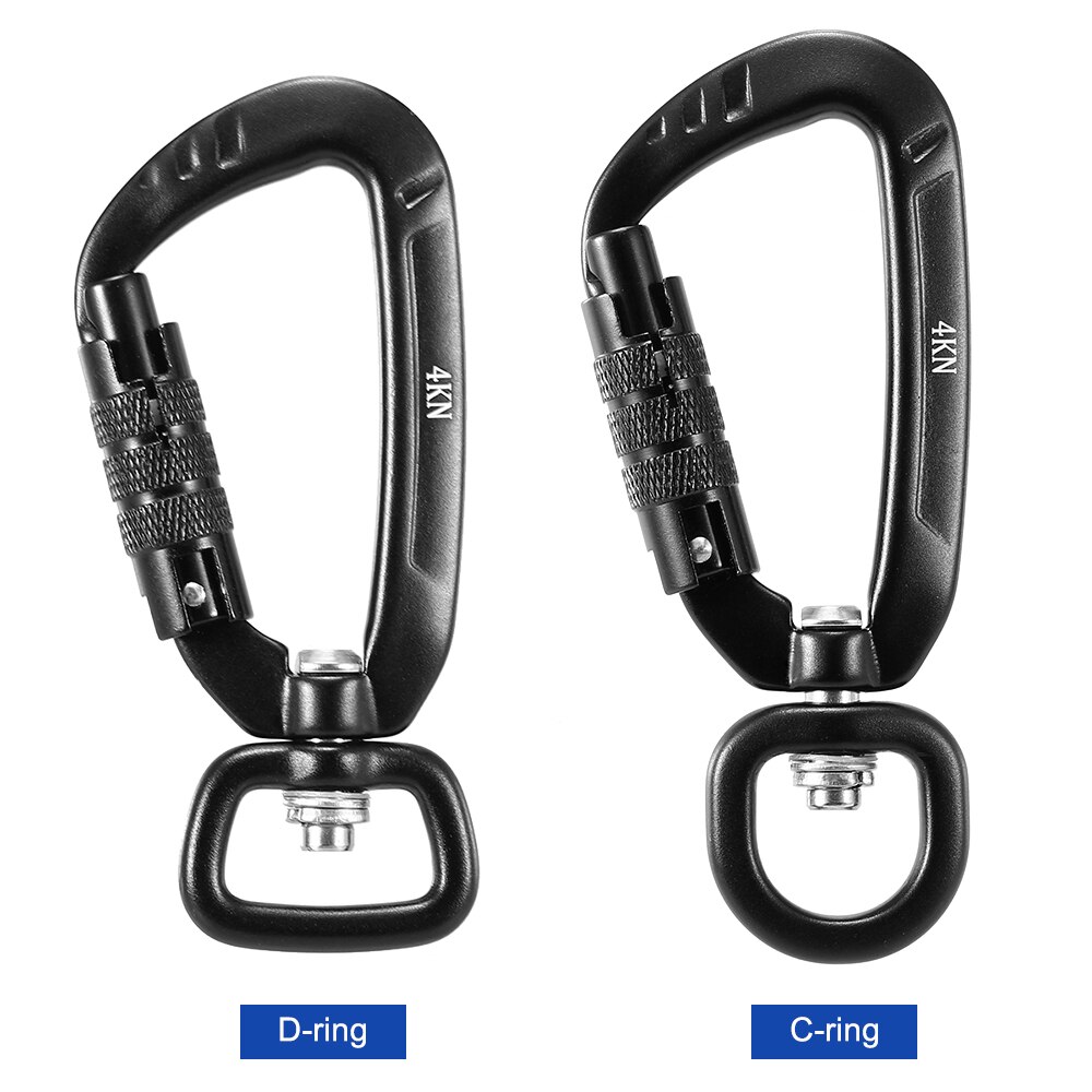 2 stücke 4KN 360 ° Drehbare Kleine Auto-Verriegelung Karabiner Survial Rettungs Karabiner Haken schwenken Karabiner Clip Camping Ausrügestochen