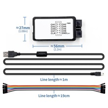 USB Logic SCM 24MHz 8 Kanaals 24 M/seconden Logic Analyzer Debugger voor ARM FPGA Logic Analyzer Logic 24M 8CH