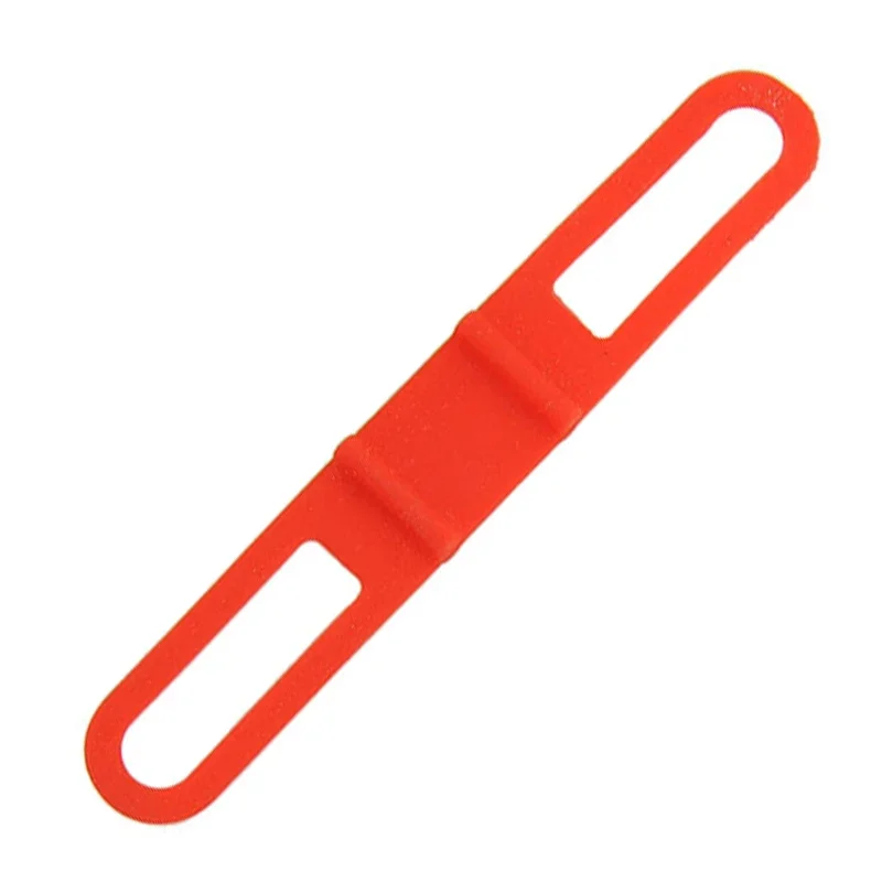 Correa de silicona para luz de bicicleta, manillar de bicicleta, soporte para linterna, correa de alta elasticidad, soporte de luz multiusos, corbata fija: Castaño