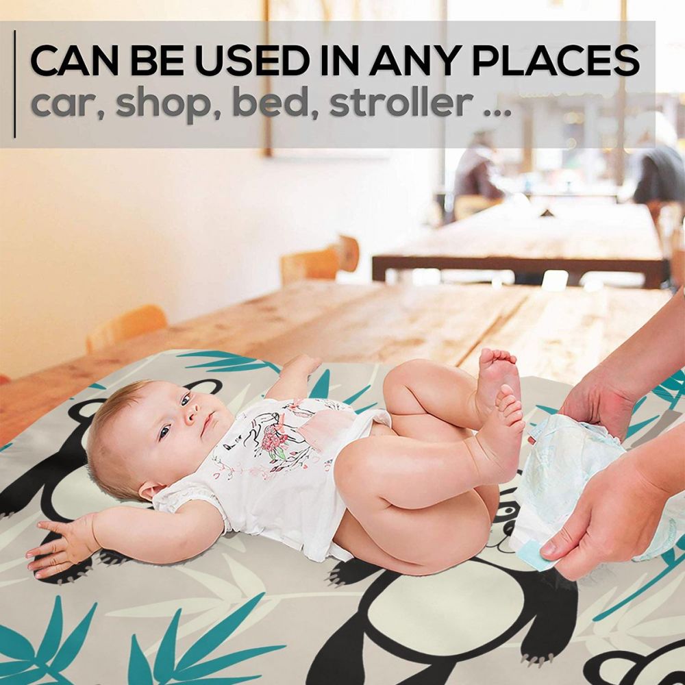 Baby waterdichte lakens urine matras kan worden hergebruikt baby beddengoed matras vervangende matras zwarte panda 50 x 70cm f103