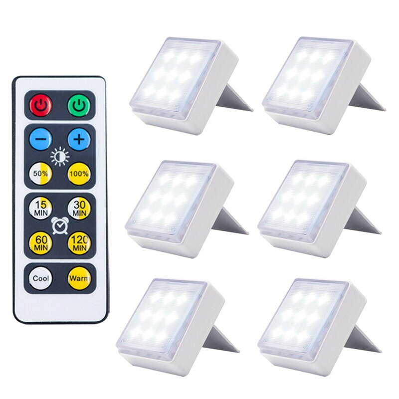 LED wireless touch dimmable night light battery power for stairs corridor cabinet bedroom mini smart night lights home decor: 6 lamp 1 controller