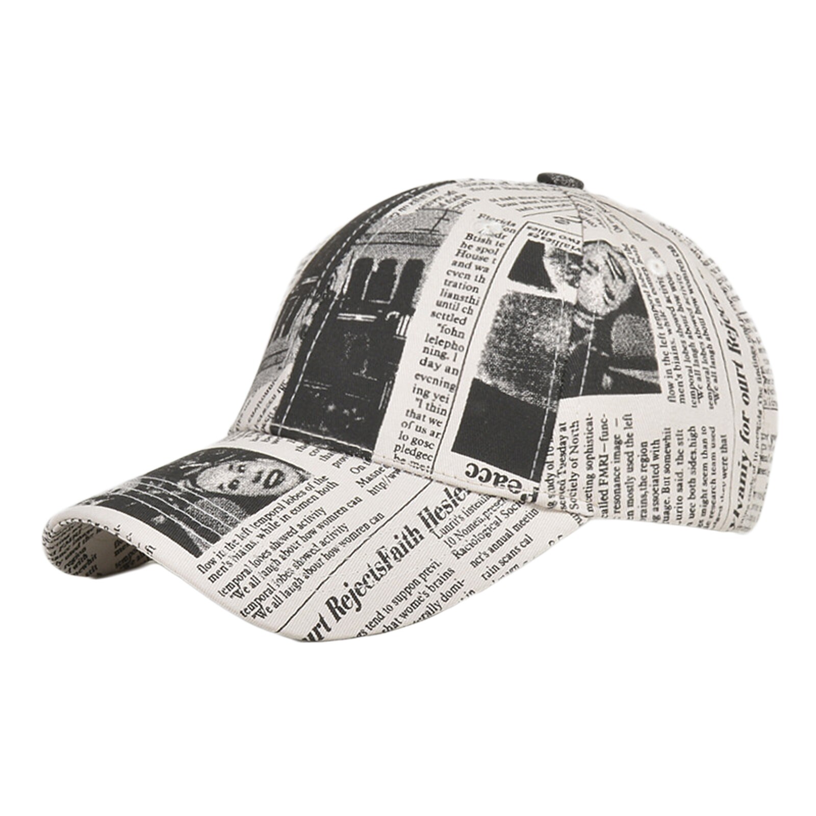 Dames Krant Patroon Multifunctionele Anti-Uv Tennis Baseball Cap Sport Label Hoofddeksels Lente/Zomer Zonnehoed