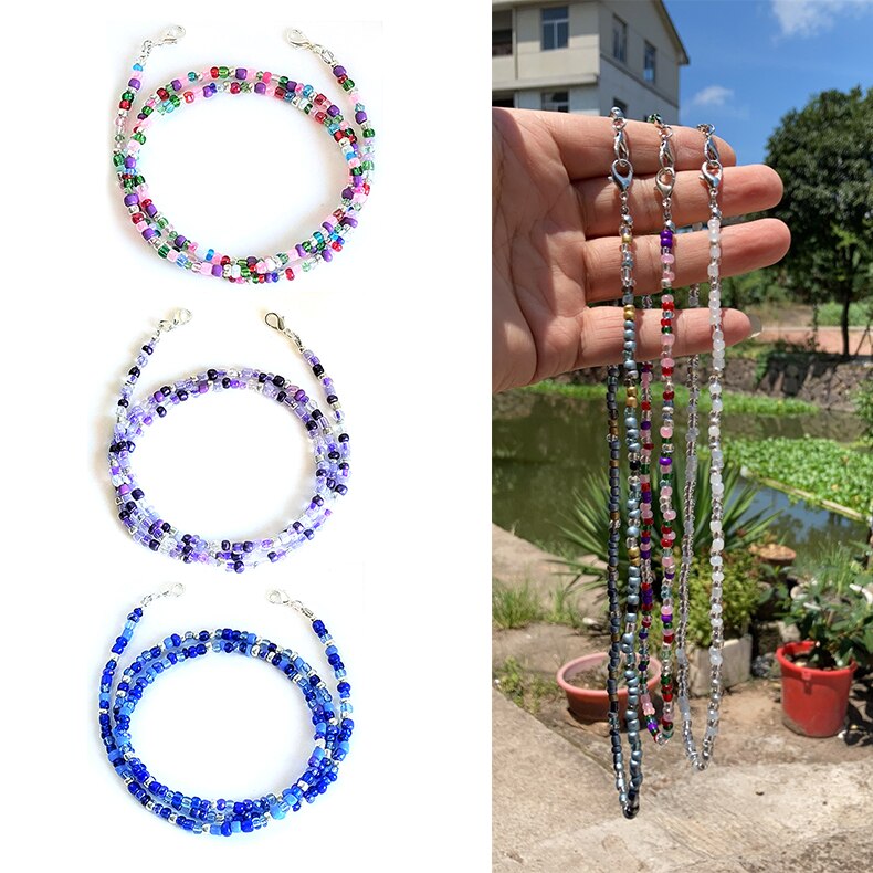 Cadena de mascarilla de longitud ajustable para mujer y niño, accesorios de cadena para cuello, soporte de correa de seguridad, , 1 unidad