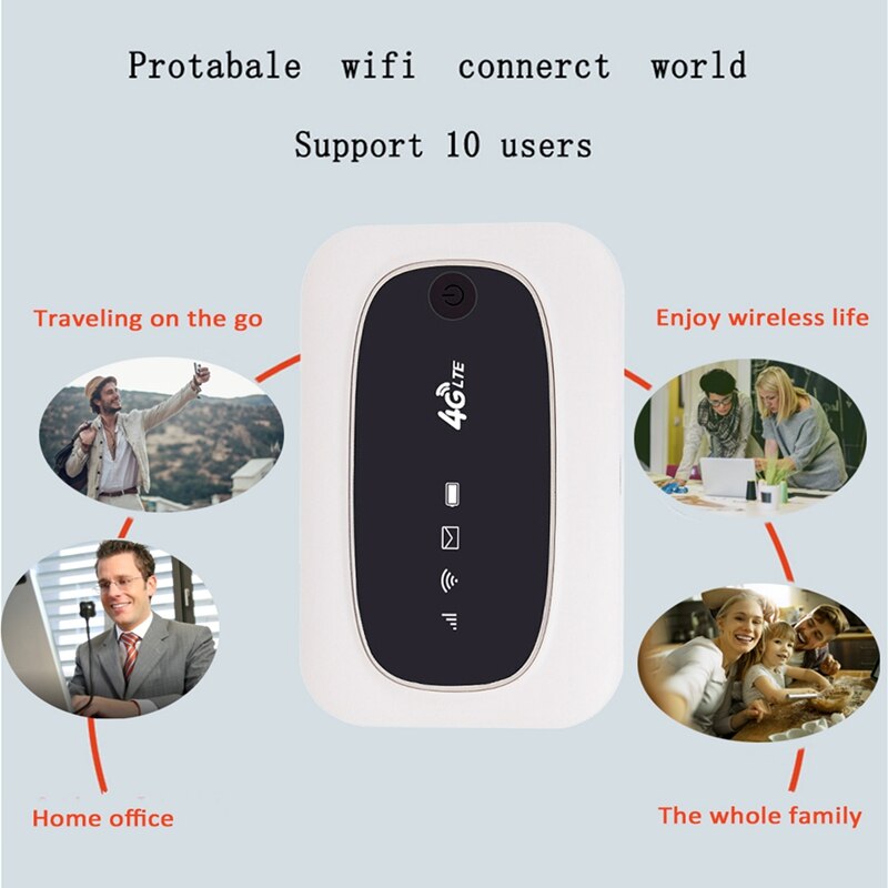 WIFI Router 4G Portable MiFi 150M 2000MAh Wireless Portable Pocket WIFI Mobile Hotspot with Sim Card Slot