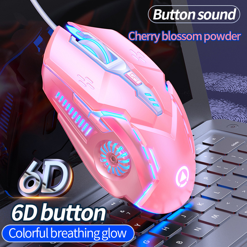 Gamer Gaming Mouse 6d 3200Dpi Lichtgevende Verstelbare Usb Computer Muizen Led Stille Muis Voor Laptop Pc Mechanische 4 Hoge Snelheid Muizen: Oranje