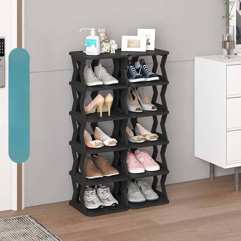 Étagère à chaussures multicouche, petit espace étroit dans la porte, armoire à chaussures, rangement de chaussures multifonctionnel T1