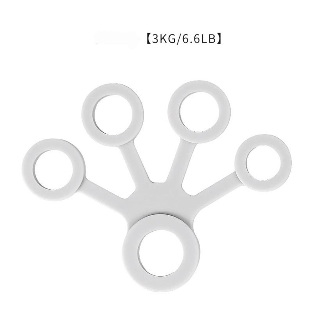 Finger Hand Griff Silikon Festigkeit Trainer für Klavier Gitarre Finger Spannung Ausbildung Hand Rehabilitation ÜSpund Fitness trainieren: grau6.6LB3KG