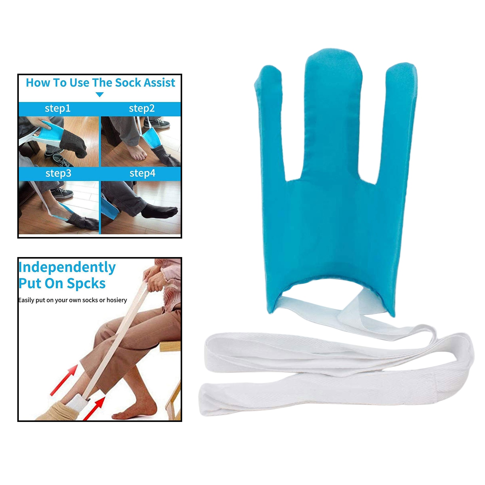 Flexibele Sok Aid Kit Slider Sok Helper Aide Tool Voor Putting Op Sokken Mannen Vrouwen Ouderen Sok Aid Sok Helper
