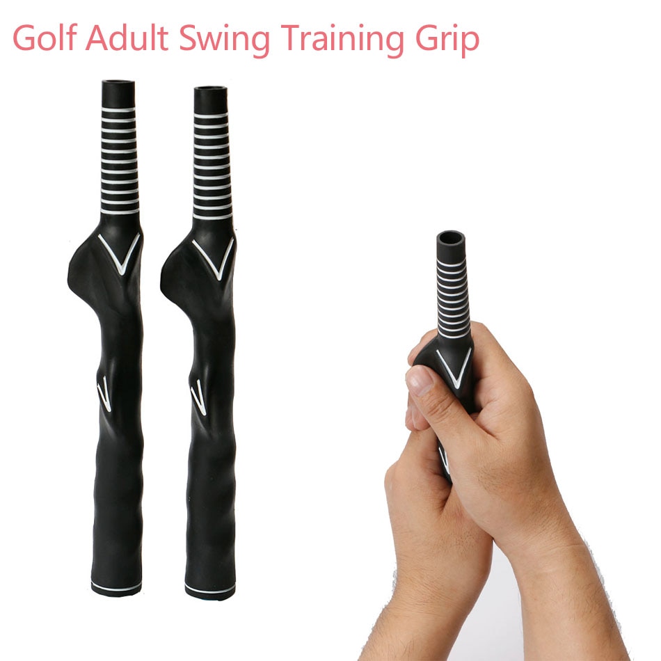 Golf Club Grips Adult Swing Training Grip Outdoor Teaching Practice Aid Durable Rubber Unisex Golf Grip black