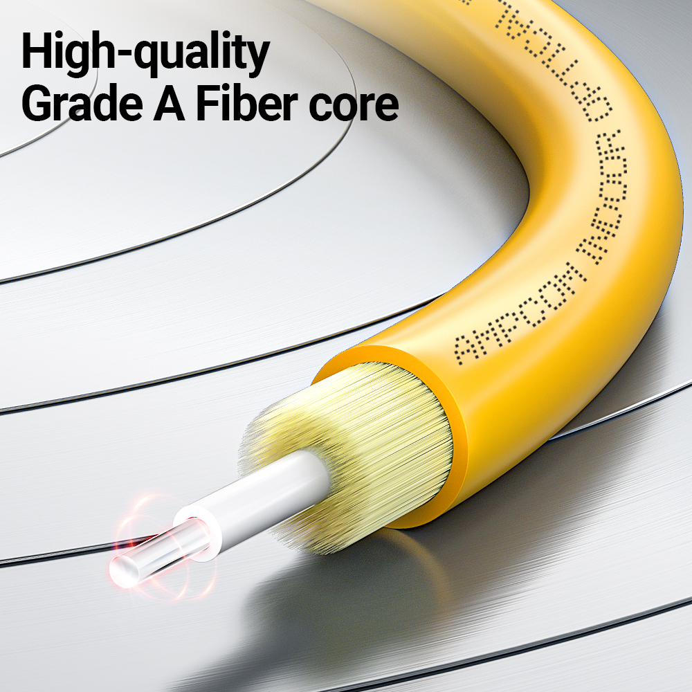 AMPCOM SC a SC UPC Cable de conexión de fibra óptica monomodo Simplex SMF 9/125μm Cable de fibra óptica insensible de 2,0mm de curva monomodo