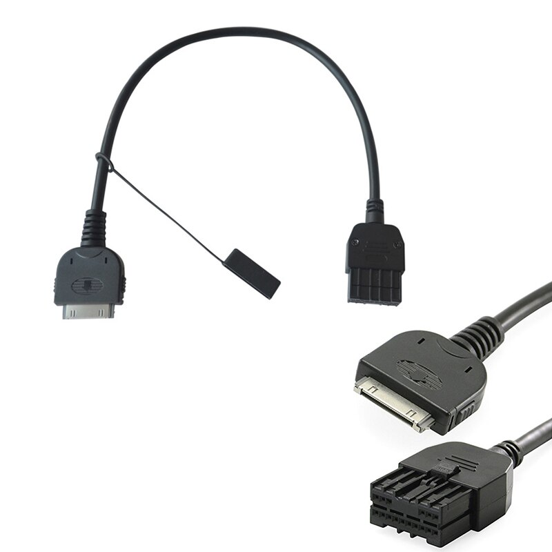 puerto de Cable de interfaz de entrada auxiliar negro apto para Infiniti Nissan Ipod 284H2-Zt50A