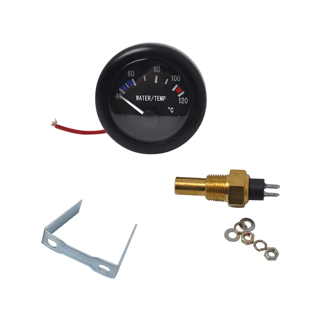 Universal Mechanical Water Temperature Gauge(40-120 Celsius), Black