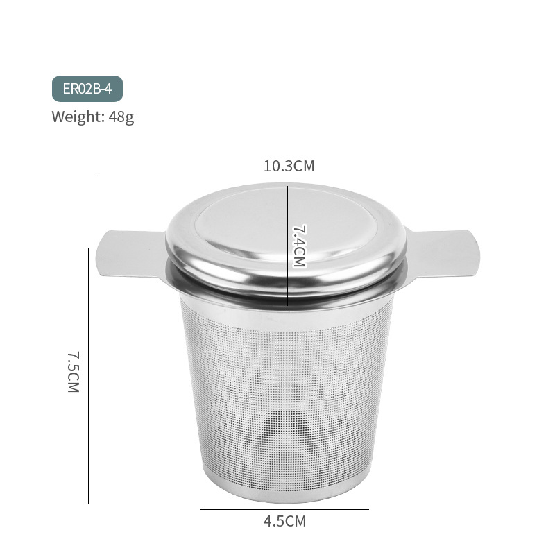 Infusor de té de acero inoxidable, difusor de hojas de té, colador de bola de condimentos de especias, tetera, filtro de café de malla fina, accesorios de cocina: Azul