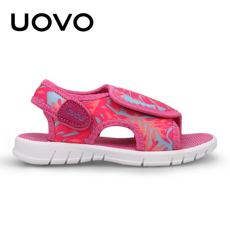 Barn sommar strandskor uovo enkla lättviktiga bekväma pojkar flickor sandaler storlek 23-31 småbarnsskor blå ros