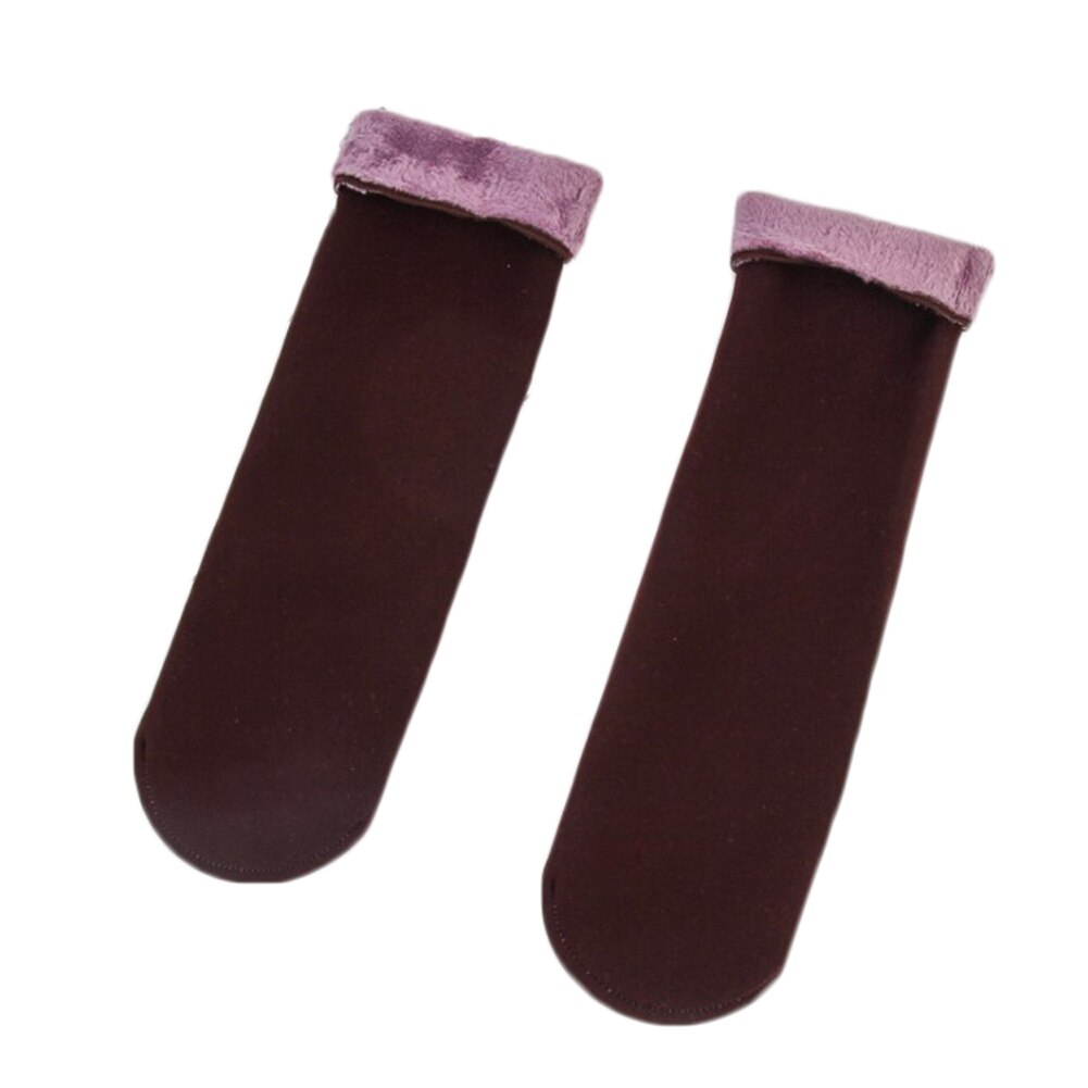 Calcetines de terciopelo para mujer, calcetín grueso de Cachemira para nieve, térmico, para mantener el suelo, calcetines para dormir, cálido, Otoño e Invierno: Rojo