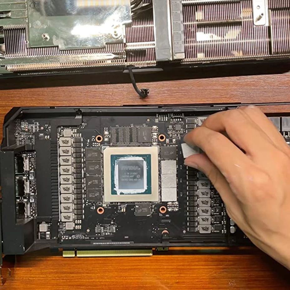 Zezzio 3D Graphite Thermal Pad 40W/mk IC Graphene Cooling 3090/3080 Memory Thermal Silicone Grease Pad for GDDR6X VRAM