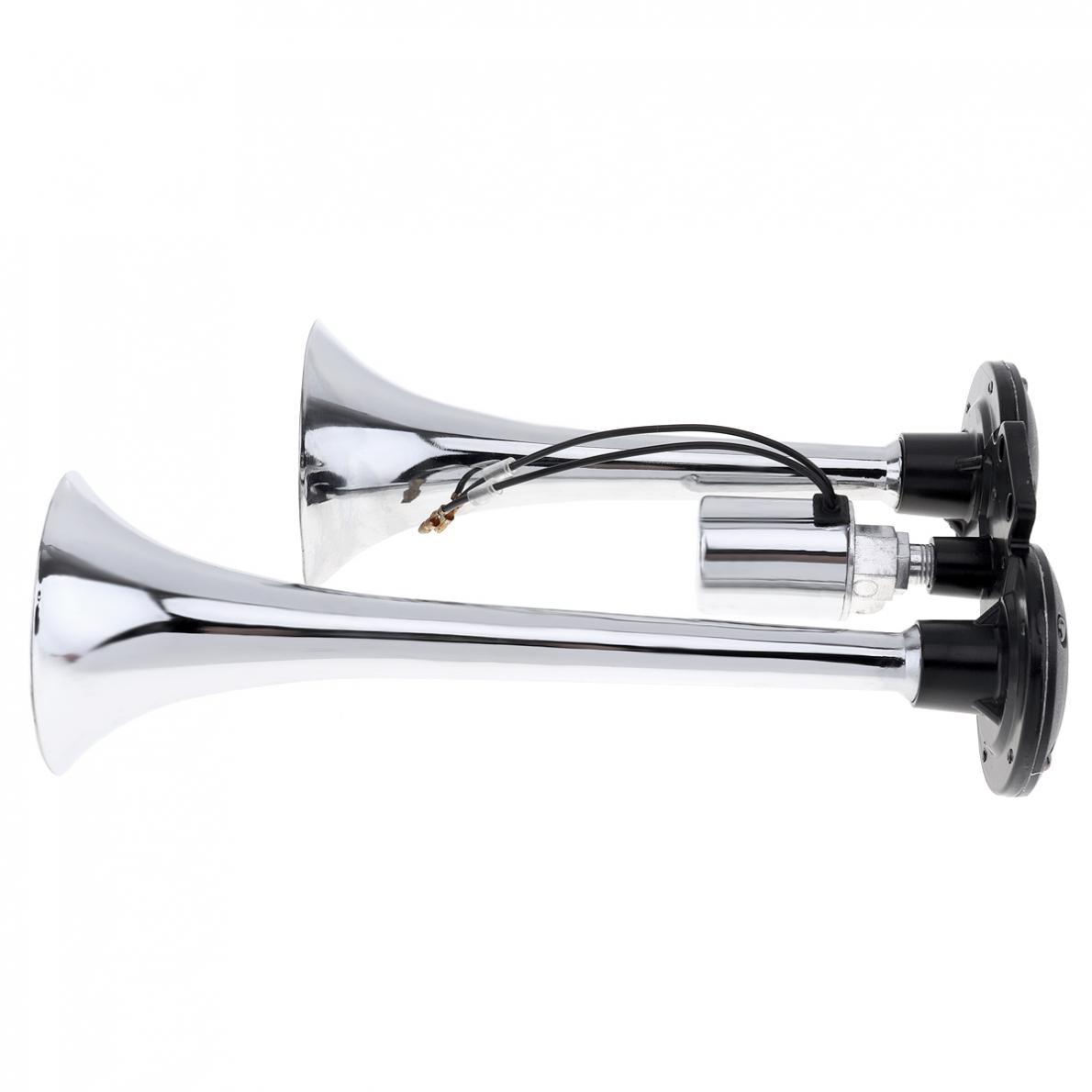 12V / 24V 110-135dB Tromba super forte Doppia pesante dovere Plastica Tromba treno aria Corno per la Barca Treno auto Del Veicolo