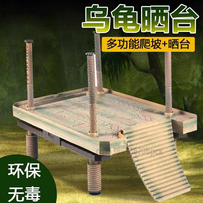 Tortoise Basking Platform Turtle Climbing Ladder Floating Island Basking Platform Pet Amusement Park Turtle Tank Landscaping