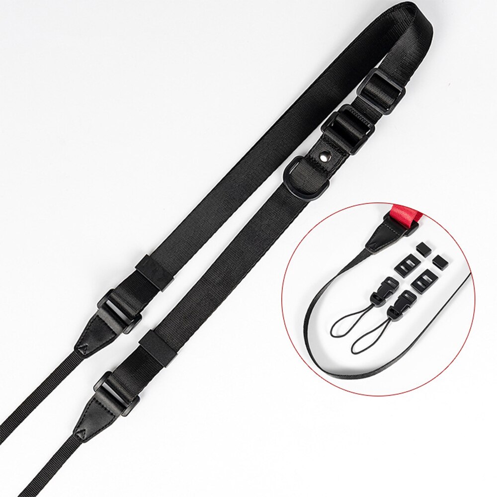 Universal- Nylon SLR Kamera Seil Bergsteigen Schulter Nacken Gurt Gürtel SLR Kameras Riemen Hängenden Gurt Mikro Einzel Zubehör: bandagiert-Schwarz