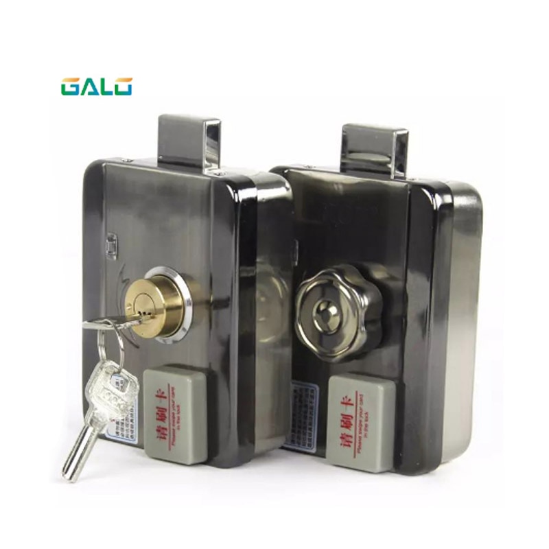 Smart ID Door & gate lock castle Access Control Electronic integrated RFID Door Rim lock RFID reader for home