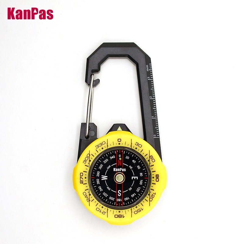Kanpas Waterdichte Karabijnhaak Outdoor Kompas Met Lichtgevende En 1-2-3system/Toeristische Kompas/Blauw Kompas