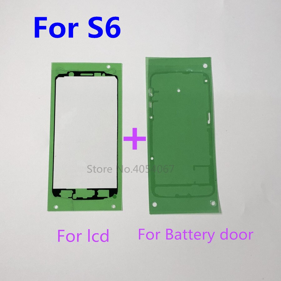 1 set/partij Voor LCD Frame Adhesive + Batterij Deur Back Cover Sticker Tape Voor Samsung Galaxy S6 G920 G920F