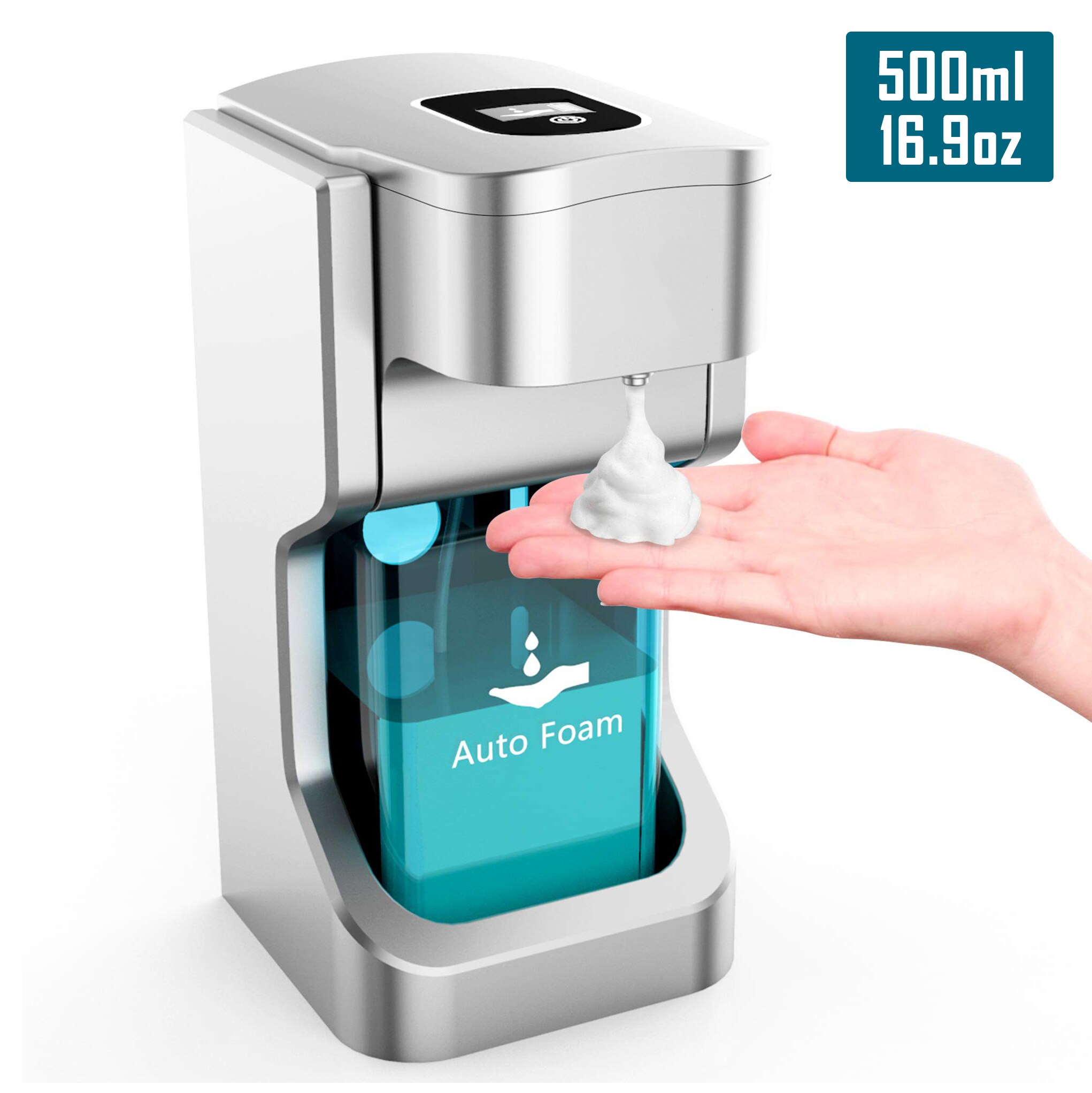 Intelligent Automatic Liquid Soap Dispenser Touchless IR Infrare Induction Foam Hand Washing Device for Kitchen Bathroom: 500ml