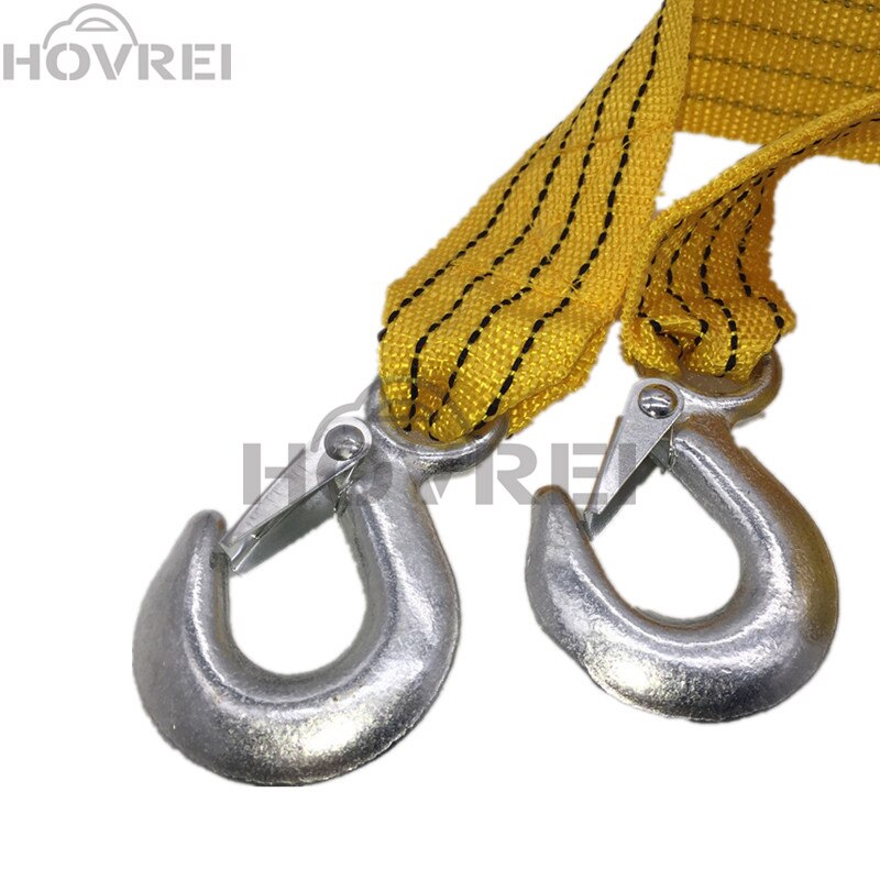 Cuerda de remolque para coche, accesorio de tracción de nailon con ganchos para emergencias de alta resistencia, 3 toneladas, 300x4,5 cm