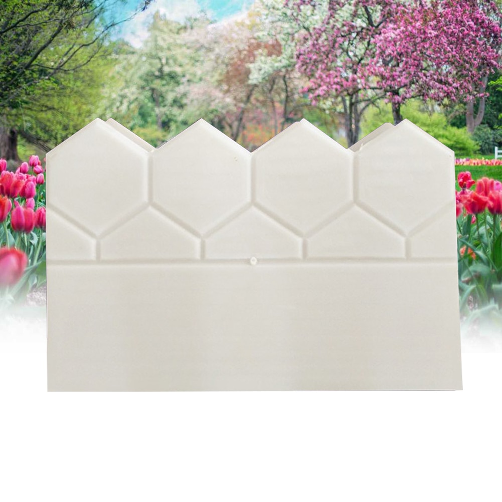 Molde de ladrillo de cemento duradero para estanque de peces, valla de jardín, pavimento, decoración para cama de flores de césped de plástico, Camino de piedras de hormigón antiguo reutilizable