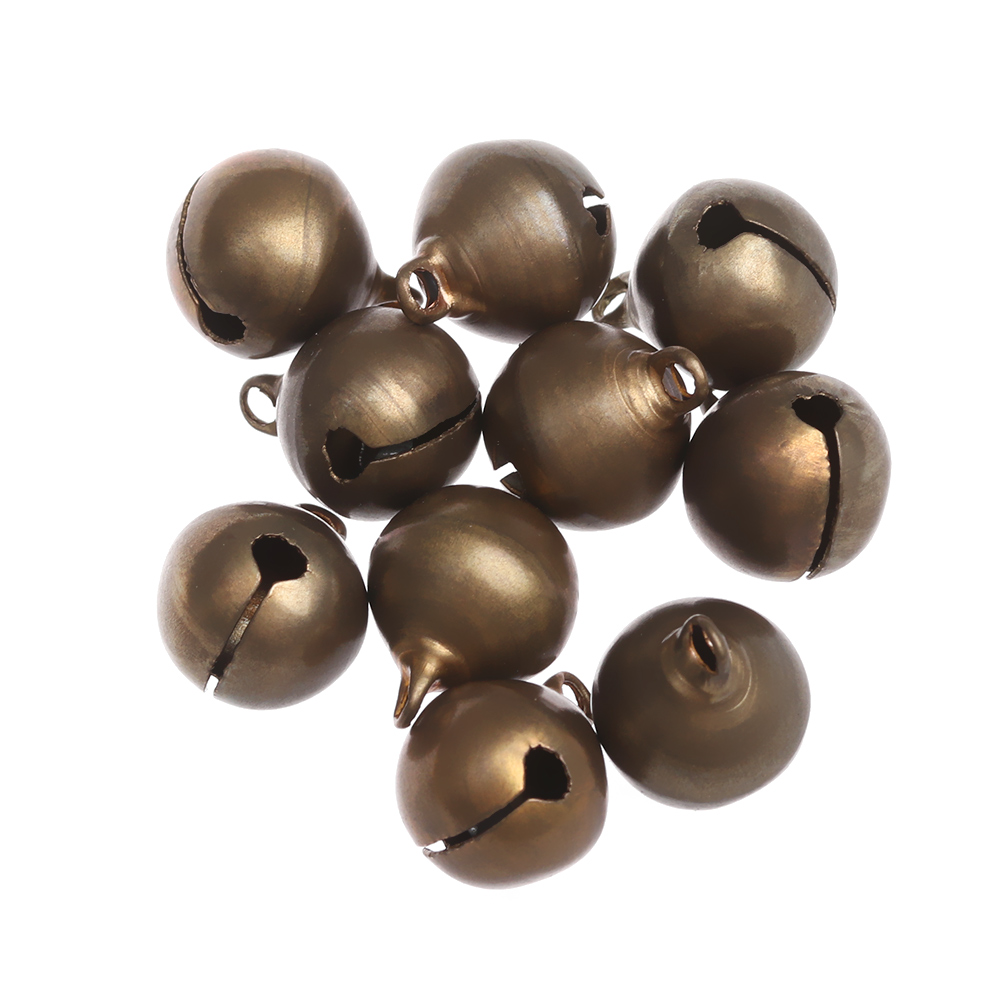 10Pcs Retro Brons Koper Jingle Bells Diy Handgemaakte Armband Ketting Kleine Bel Ambachten Kerstboom Campanula Accessoires