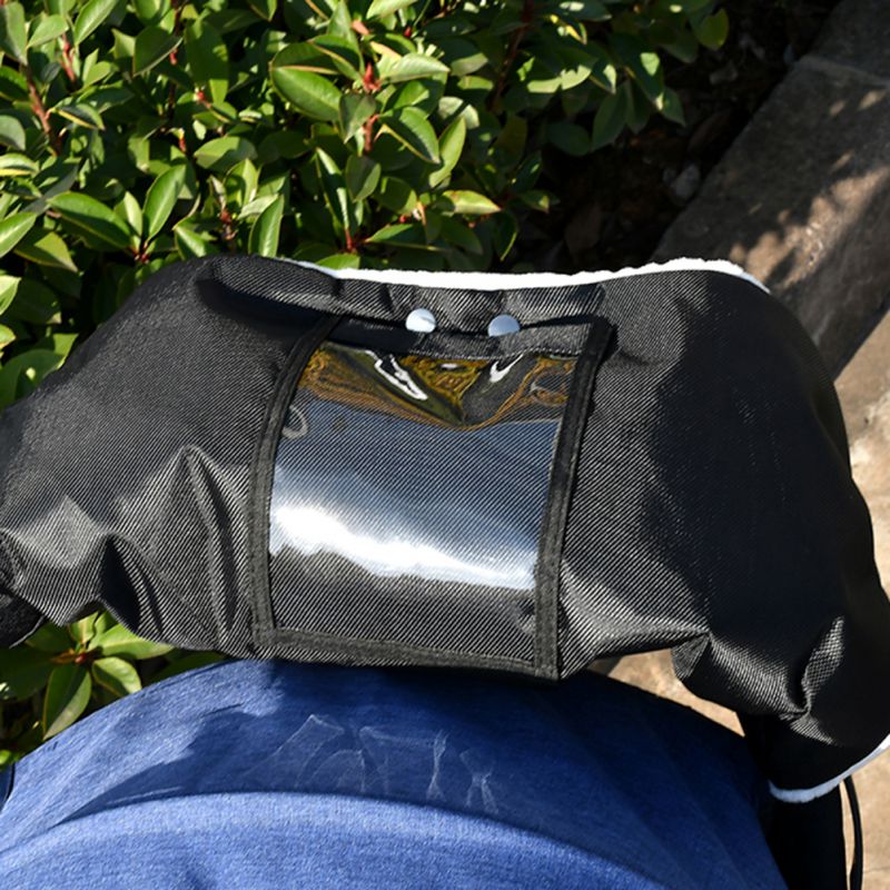 Warme handschoenen voor kinderwagens, unisex, casual, winter, warme handtas voor kinderwagens, bont, fleece, kinderwagenaccessoires