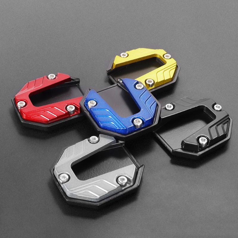 Extensor Universal de soporte para motocicleta y patinete, soporte lateral para pie, placa de soporte antideslizante, Base agrandada