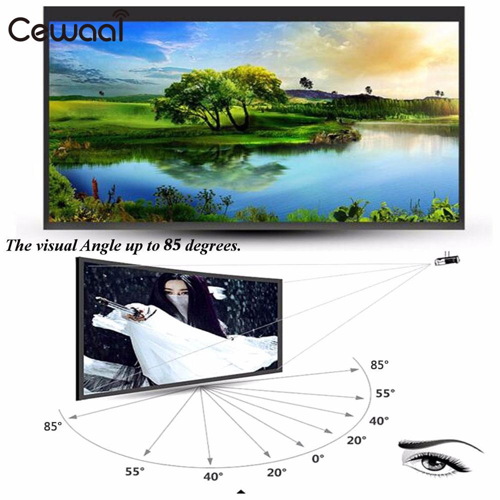 Écran de projecteur Cewaal 16:10 170 degrés Polyester HD films rideau de projecteur Portable