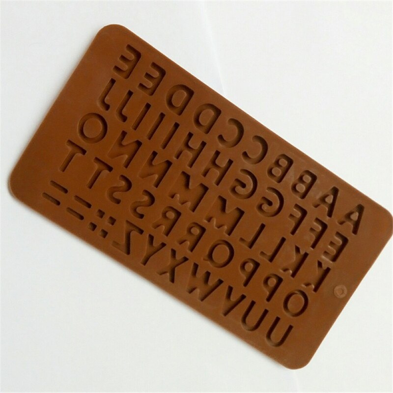 1pc diy form silikon chip mini fondant sjokolade bakeware alfabetet