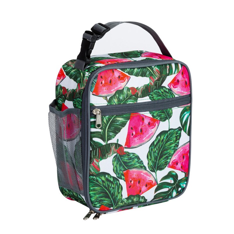 Heopono Portable BPA free Fitness Cool Box Boys Girls Children Thermal Lunch Box Kids Animal Printing School Insulated Lunch Bag: Watermelon bag / Standard Size