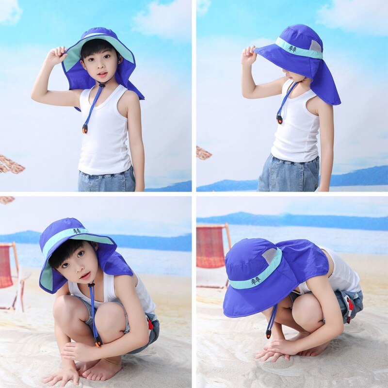 2021Wide Brim Children Sun Hat Kids Bucket Cap Summer Beach Girls Travel Outdoor Cute Casual Sun Hats