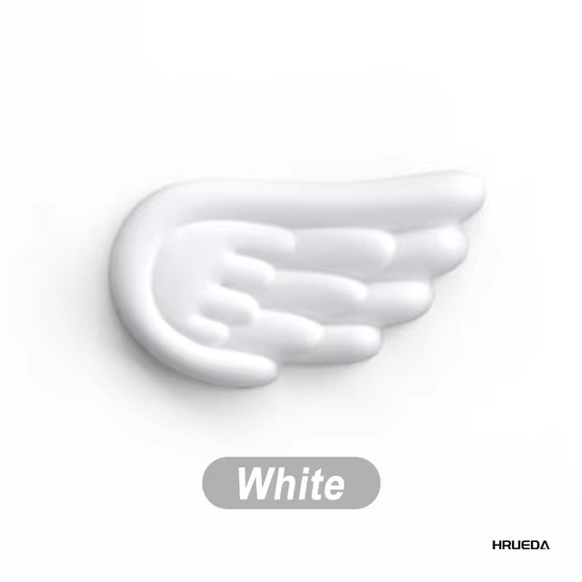 Toetsenbord Muis Polssteun Angel Wing Memory Foam Muismat Set Polssteun Ergonomisch Antislip voor Computer Laptop typen: WHITE