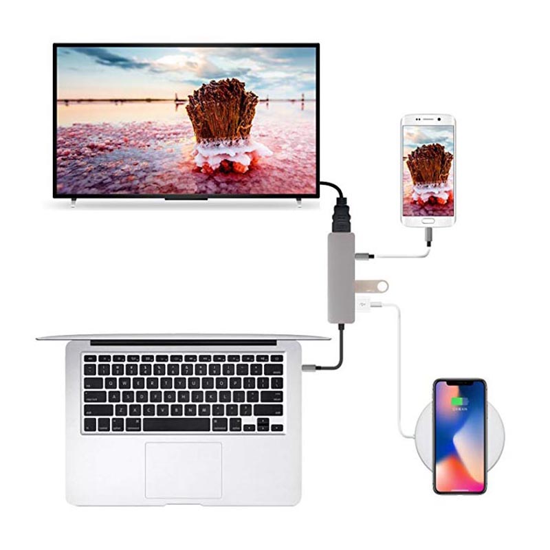 adapter kompatybilny z USB C na HDMI kabel 4K 30Hz typ C na HDMI dla MacBook Samsung S10 Huawei kumpel P20 zawodowiec USB-C rodzaj-c adapter