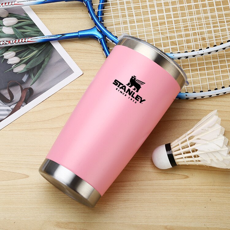 Thermische Mok Bier Cups Rvs Thermos Voor Thee Koffie Water Fles Vacuüm Geïsoleerde Lekvrij Met Deksels Drinkware: Pink