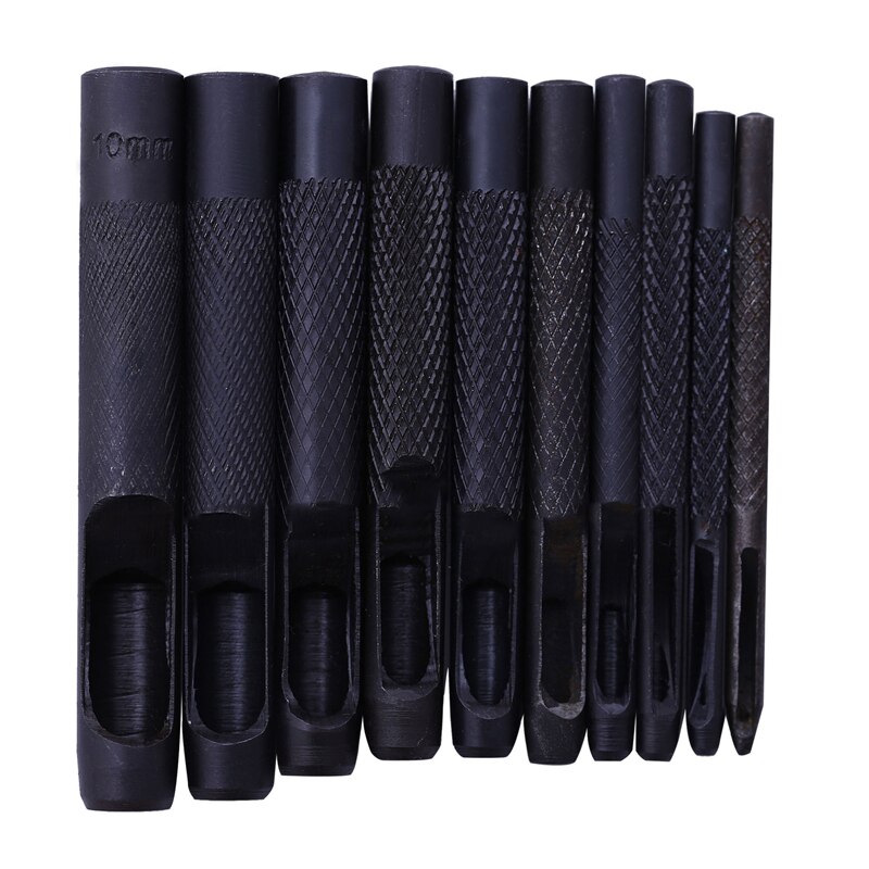 1mm-10mm Round Carbon Steel Leather Craft Shank Hollow Hole Punch for Leather Belt Band Gasket Punch Tools Leather Hole Punches